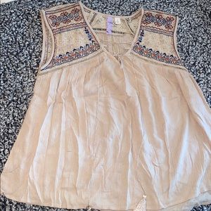 Tan tied tank top from Francesca’s